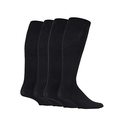Image of IOMI Sock Shop Footnurse 2 Pairs of 80 Denier Mens Graduated Compression Knee High Energising Socks 6 11 UK,39 45 eur, Black