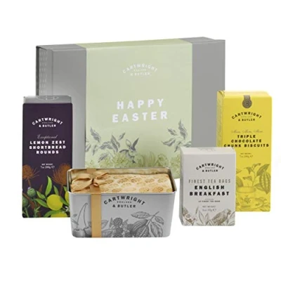 Image of Cartwright &amp; Butler The Happy Easter Gift Box Food Hamper Luxury Confectionery Basket Afternoon Tea