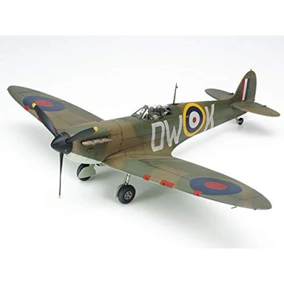 Image of Tamiya TAM61119 1/48 Supermarine Spitfire MK.I Plastic Model Airplane Kit Vehicle 61119 1:48 British Building, Unvarnished, Small