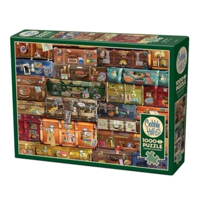 Image of Cobble Hill 1000 Piece Puzzle Luggage Sample Poster Included