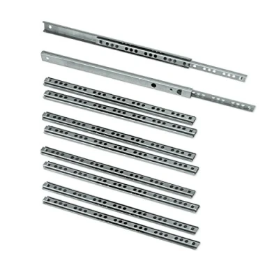 Image of Emuca Set of 5 pairs (10pcs) partial extension ball bearing runners/slides 17mm x 182mm (0,66 7,16 inch) drawer, Zinc Plated