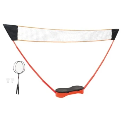 Image of vidaXL Badminton Set with 2 Rackets, Net and Case 292x30x152cm, Portable Net, Outdoor Set, Mobile