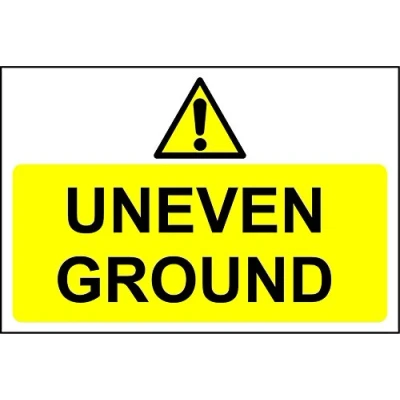 Image of Uneven Ground sign 3mm Aluminium 300mm x 200mm
