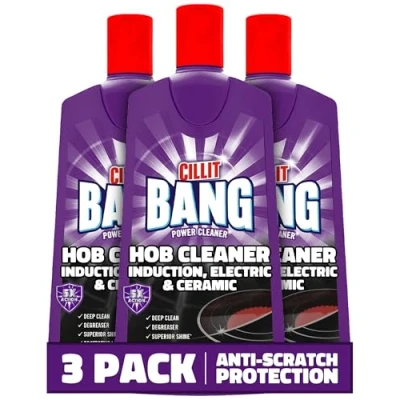 Image of Cillit Bang Hob Cleaner, For Cleaning Burnt on Stains, Ovens and Stovetops, 200ml (Pack of 3)