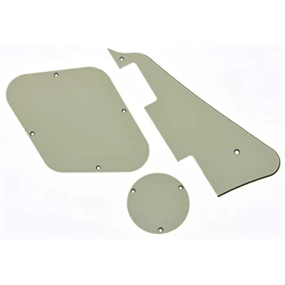 Image of Dopro Aged White 3 Ply LP Pickguard &amp; Rear Plate Switch Cavity Covers for USA Les Paul