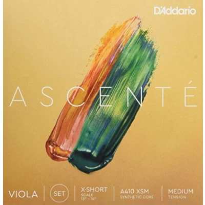 Image of D&#039;Addario Ascenté Viola Strings A410 XXSM Medium Tension Full Set Extra Short Scale