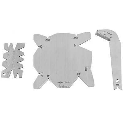 Image of Set of 3 Stainless Steel Drill Bits with Angle Gauge and Pencil Sharpener S/S