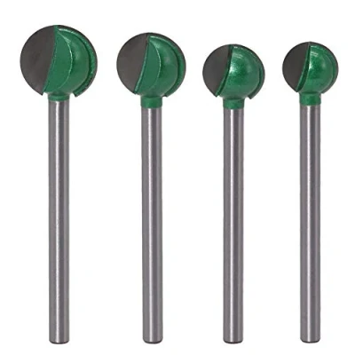Image of Gasea 4pcs 6mm Shank Long Core Box End Grooving Router Bit CNC Round Nose Groove Cutter Woodworking Tool Bits (16/18/ 20/ 22mm)