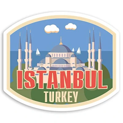 Image of 2 x 10cm Istanbul Turkey Vinyl Stickers Travel Luggage Laptop Sticker #20888 (10cm Wide)