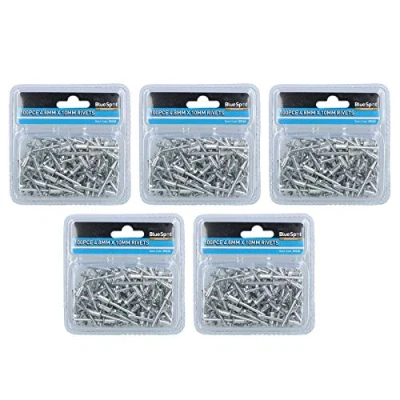 Image of 500 Metric Aluminium Blind Pop Pot Rivets Set Fastener Fastening 4.8mm x 10mm