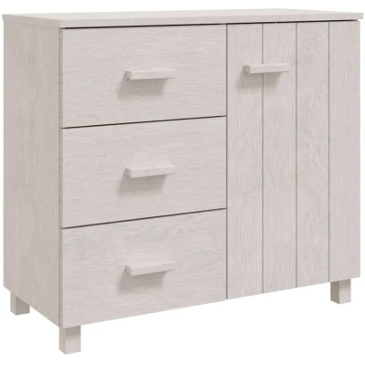 Image of vidaXL Sideboard HAMAR White 90x40x80 cm Solid Pinewood
