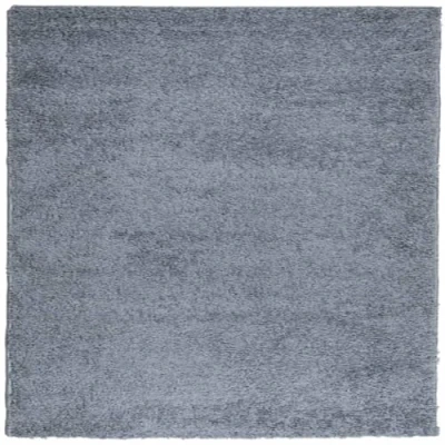 Image of vidaXL Shaggy High Pile Area Rug Modern Decorative Square Polypropylene Carpet, Blue (160x160 cm) Soft, Durable, for Various Rooms