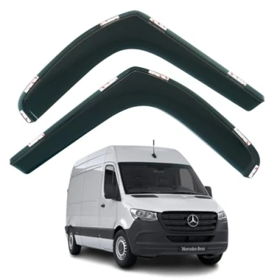 Image of Set Of 2 Wind Deflectors Compatible with MERCEDES BENZ SPRINTER 2019 2020 2021 2022 2023 2024 2025 Models.