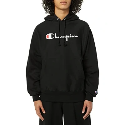 Image of Champion Men&#039;s Making The Cut Season 3 Episode 2 Collab Reverse Weave Pullover Inspired by Rafael&#039;s Winning Look Hooded Sweatshirt, Black, S
