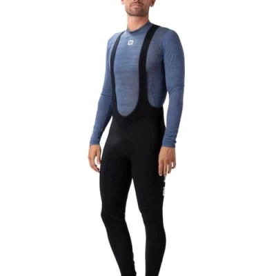 Image of Alé Cycling Men&#039;s Solid Winter Bib Tights, Black/White, XS