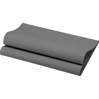 Image of BIO Dunisoft Dinner Napkin Granite Grey 40x40cm 4 Fold (Pack 360)
