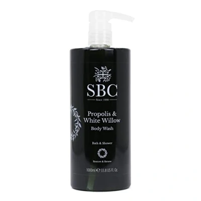 Image of SBC Skincare Propolis &amp; White Willow Body Wash, Shower Gel and Bubble Bath for Breakout Prone Skin, Soothes Keeps Pores Clear Helps Improve Skin&#039;s Texture (1000ml)
