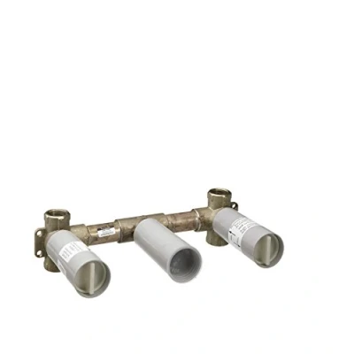 Image of AXOR 10303180 Basic Set for Wall Mounted 3 Hole Basin Tap Mixer, Multi Colour