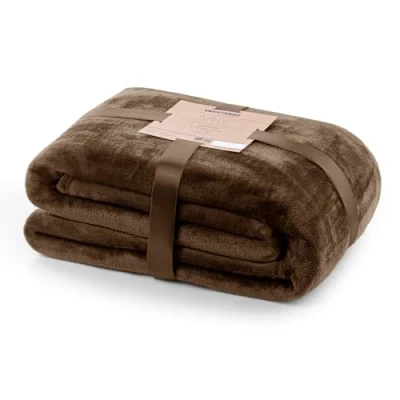 Image of DecoKing Deluxe Microfibre Fleece Super Soft Touch Snug Blanket/Sofa Bed Throw Chocolate Brown 150x200 cm Mic