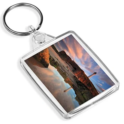 Image of Destination Vinyl Keyrings Lossiemouth Lighthouse Keyring IP02 Scotland Coast Ocean #16233