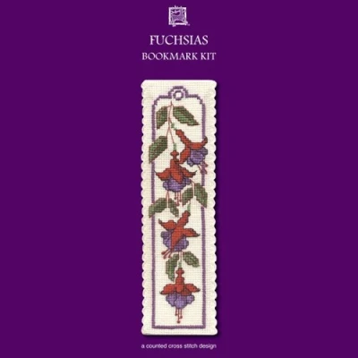 Image of Textile Heritage Collection Cross Stitch Bookmark Kit Fuchsias