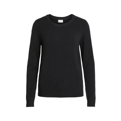 Image of VILA Vneck Jumper, Women&#039;s, Size: XL, Black
