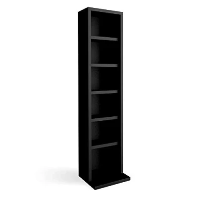 Image of Vicco CD shelf, Black, 21 x 91.8 cm