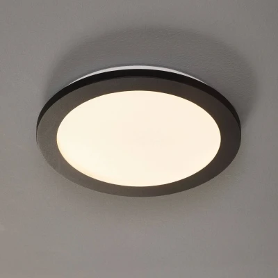 Image of Reality Leuchten Camillus R62921532 LED Ceiling Light Matte Black Plastic Acrylic White Includes 15 Watt