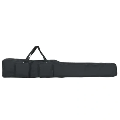 Image of vidaXL Fishing Rod Bag with Folding Reel, Black, 160 cm Oxford Fabric, Adjustable Shoulder Strap, Multiple Compartments for Secure Storage