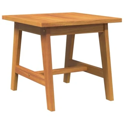 Image of vidaXL Solid Acacia Wood Side Table Square Indoor/Outdoor Coffee for Patio/Garden/Balcony in Brown, 45 x 40 cm, Durable/Sturdy Furniture with Oiled Finish
