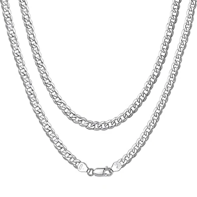 Image of Sterling Silver Necklace Cuban Link Chain Mens Jewellery 925