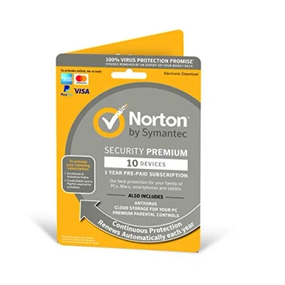Image of Norton Security Premium 2023 10 Devices 1 Year Antivirus Included PC/Mac/iOS/Android by Post