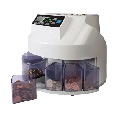 Image of Safescan 1250 geldzählmaschine automatischer münzzähler und sortierer für Euro Münzen