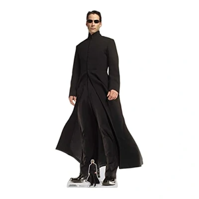 Image of STAR CUTOUTS Neo Matrix Keanu Reeves Lifesize Cardboard Cutout With Mini