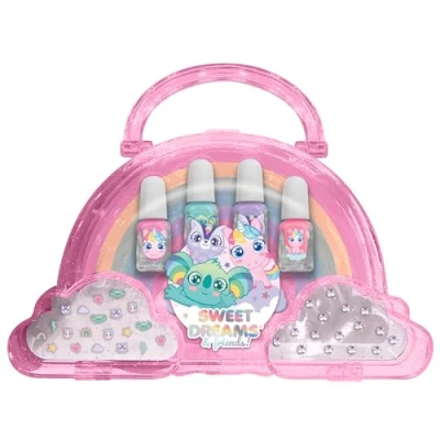 Image of Sweet Dreams &amp; Friends Girls Nail Polish Set Makeup Cosmetic Rainbow Vanity Case