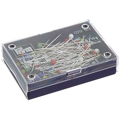 Image of Prym Glass headed Pins No. 9 silver col ass. cols. 0.60x30 mm