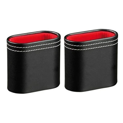 Image of Philos leatherette Dice shakers Pack of two Decorative white stitching and noiseless, velour interior cup set for various board games including Backgammon