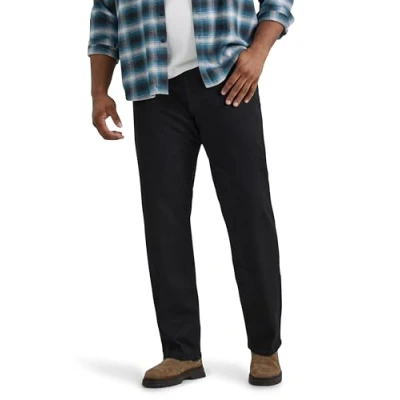 Image of Lee Men&#039;s Big &amp; Tall Extreme Motion Relaxed Straight Jean, Black, 44W x 32L