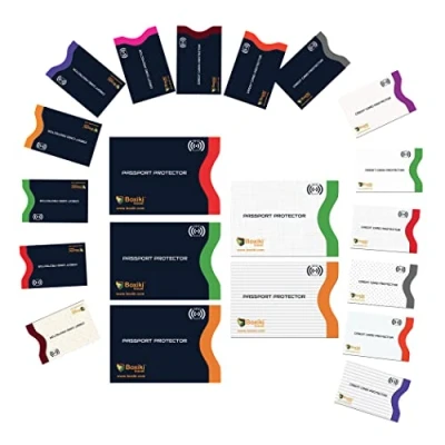 Image of RFID Blocking Sleeves for Passport and Credit Cards (Mix 20 pcs)