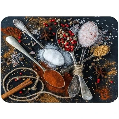 Image of Spices Glass Worktop Saver/Protector by Pearl (30.x 22cm Small)