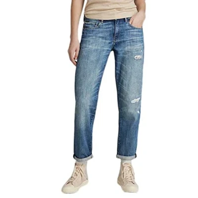 Image of G Star Women&#039;s Kate Boyfriend Jeans, Blue (faded ripped waterfront D15264 D301 D894), 26W / 30L