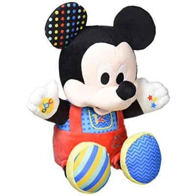 Image of Clementoni Disney Baby Mickey Play and Learn, Talking Plush, Multicoloured, Standard, 17303