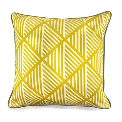 Image of Fusion Brooklyn 100% Cotton Filled Cushion 43x43cm (17x17&quot;) in Ochre
