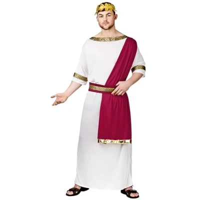 Image of Wicked Costumes Mens Roman Emperor Fancy Dress Costume Medium