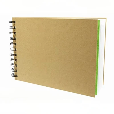 Image of Artgecko Mixed Media Sketch Book A5 Landscape 80 Pages (40 Sheets) 150gsm White Cartridge Paper