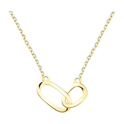 Image of Sofia Milani Women&#039;s Necklace 925 Silver Gold Plated Geometry Pendant N0707