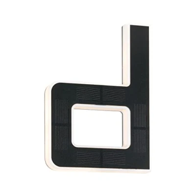 Image of Paulmann 94653 LED Solar House Number D IP44 Warm White Battery Replaceable Including 1 x 0.2 Watt Light Black Plastic 3000 K