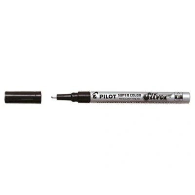 Image of Pilot Set of 6 Super Colour Markers, Aluminium Body, Thin Tip, Silver.