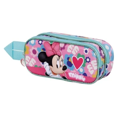 Image of Karactermania Minnie Mouse Heart 3D Double Pencil Case, Pink, 22 x 9.5 cm