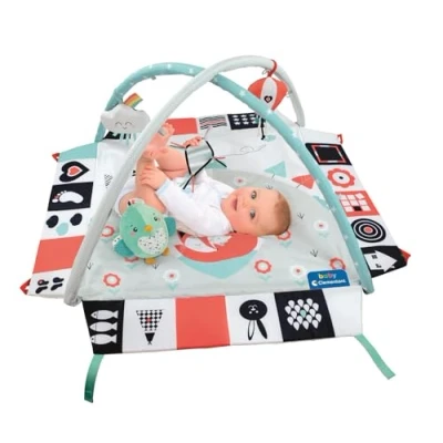 Image of Clementoni 17319, Black And White Musical Play Mat For Babies With Soft Toys, 0 Months Plus